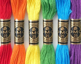 DMC rainbow 6 skein bundle