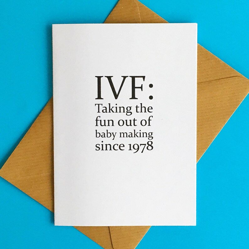 IVF card Funny IVF card Infertility support card Baby | Etsy