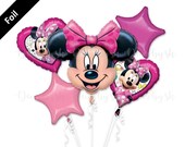 Items Similar To Minnie Mouse Balloon Bouquet Birthday Decoration