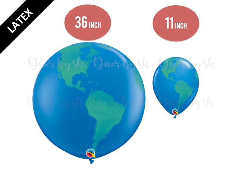 36 Inch Or 11 Inch Globe Balloons Science Party Birthday Etsy