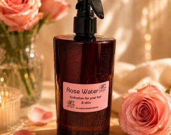 All Natural Rose Water Hydration for Hair and Skin (2oz, 16oz)