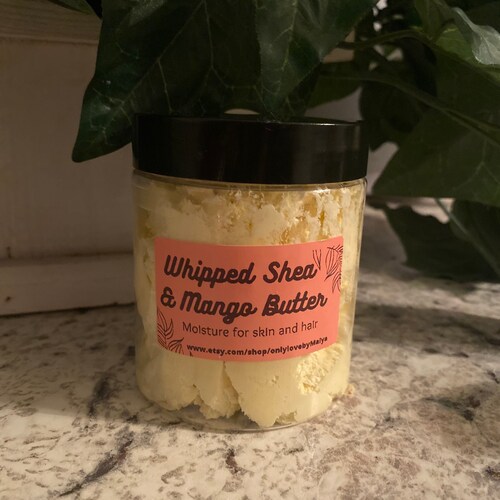 Body Butter Raw Shea Mango and Cocoa Butter Blend Triple Etsy