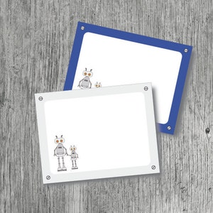 Roboter-Klappkarten / / Familie / / Brüder / / Briefpapier / / Klappkarten / / Danke / / 2 verschiedene Designs / / Instant Download / / DIY