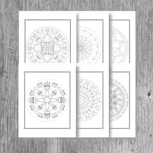 Mandala Colouring-INSTANT DOWNLOAD-Digital Printable//DIY-Kids Art Projects // Print and Color//Coloring Book image 1