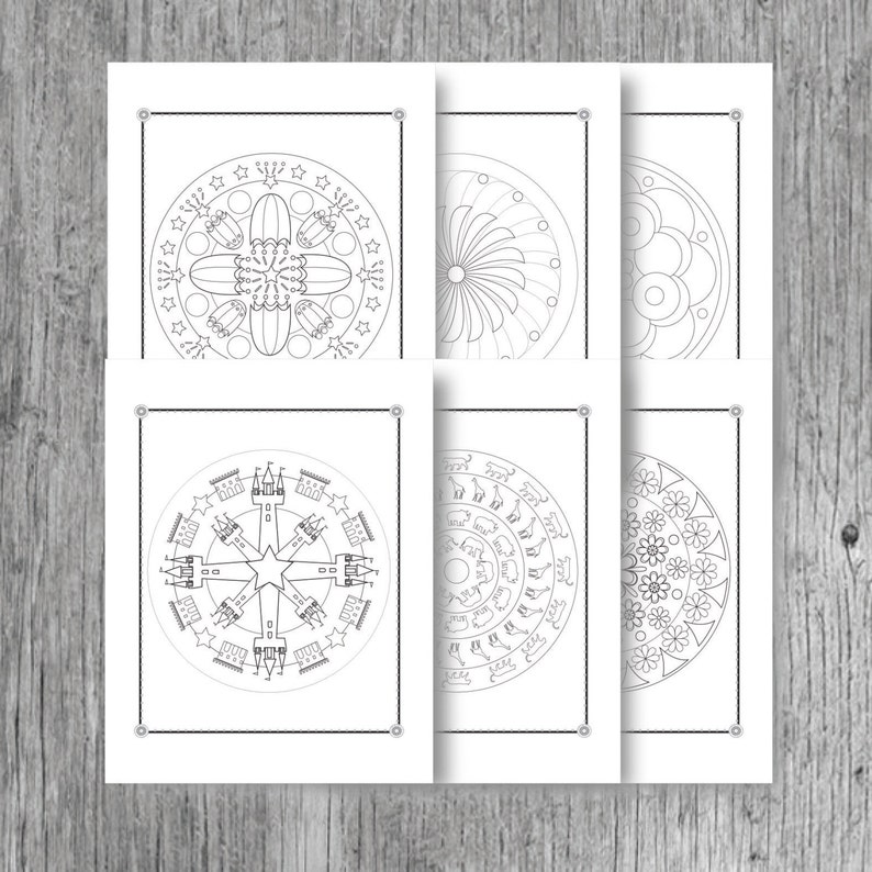 Mandala kleuren-INSTANT DOWNLOAD-digitale afdrukbare / / DIY-Kids kunst projecten / / Print en kleur / / kleurplaat boek afbeelding 1