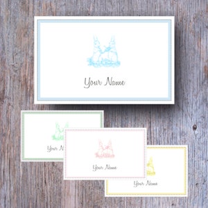 Lovely Personalized Card //  Stationery // Vintage // Bunny // Rabbit // Editable and Printable // Instant Download