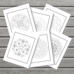 Mandala Colouring-INSTANT DOWNLOAD-Digital Printable//DIY-Kids Art Projects // Print and Color//Coloring Book image 2