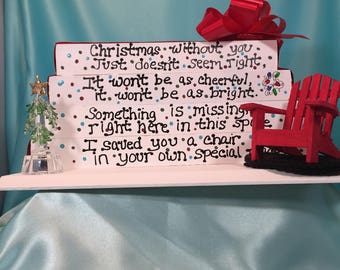 Christmas in heaven sign, Christmas sign, Heaven sign, Christmas in heaven, In memory of, Loved one in heaven, In memory of, Christmas gift