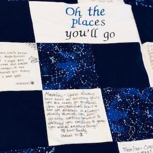 Wedding guest book quilt, Wedding guest book, Guest book quilt, Guest book alternative, Autograph quilt, Anniversary party, Graduation quilt