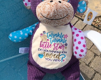 Embroidered stuffed animal, Personalized baby gift, Baby shower gift, Cubbie, Custom Cubby, Custom Stuffie, Baby keepsake, Child gift