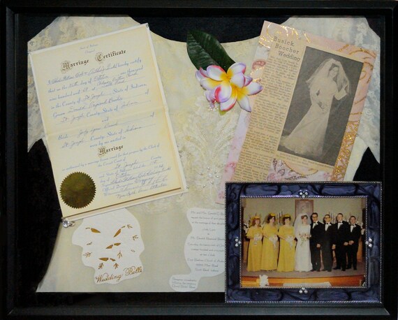 50th anniversary gift Anniversary shadow box 25th