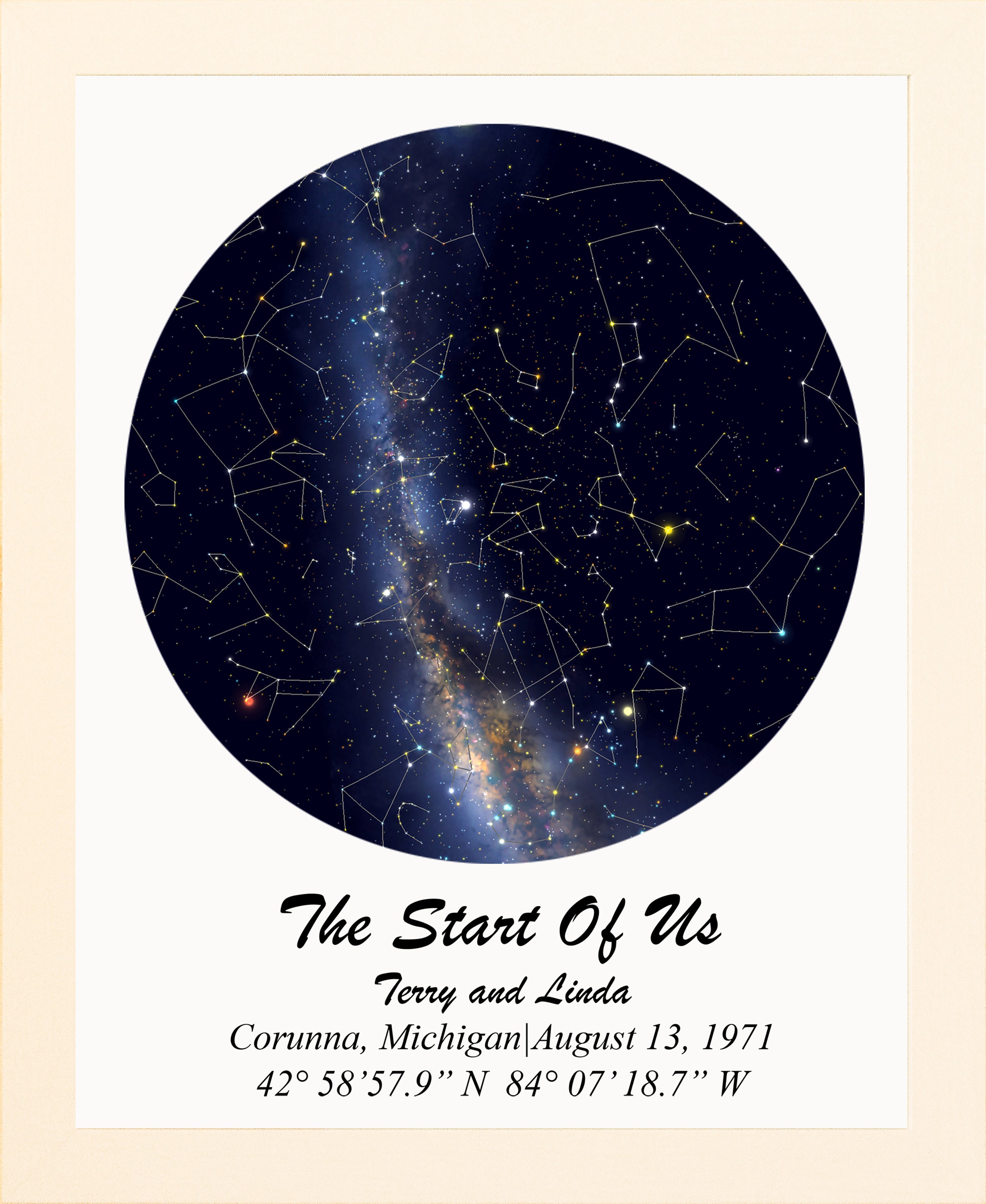 Custom Star Map, Star Map, Personalized Star Map, Celestial Star Map ...