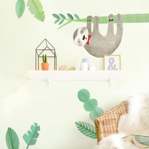 Sloth - Fabric Wall Decal - Modern Jungle - Mej Mej