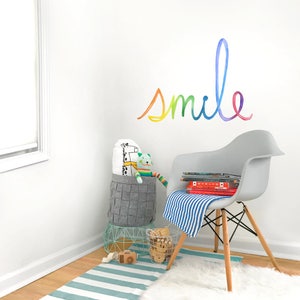 Smile Fabric Wall Decal Color Story Mej Mej image 1