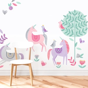 Unicorn Kit - Fabric Wall Decal - Enchanted - Mej Mej