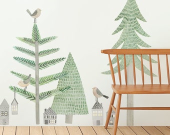 Spruce Forest Kit - Regular - Fabric Wall Decal - Evergreen - Mej Mej