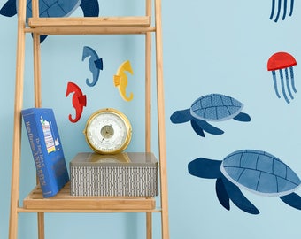 Sea Turtle Kit - Fabric Wall Decal - Sag Harbor - Mej Mej