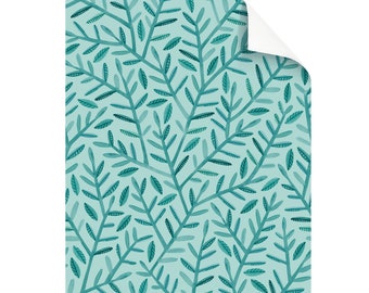 Flora - Dark Teal - Wallpaper Tile - Woodland - Mej Mej