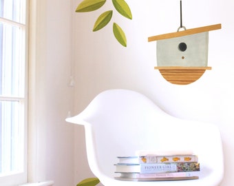 Birdhouse Add On Kit - House 3 - Fabric Wall Decal - Feather - Mej Mej