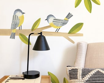 Eastern Yellow Robin - Fabric Wall Decal - Feather - Mej Mej