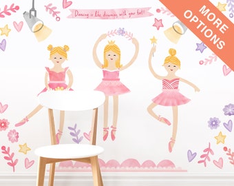 Ballerina Kit - Fabric Wall Decal - Twirl - Mej Mej