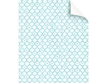 Quatrefoil Dot - Teal - Wallpaper Tile - Mej Mej