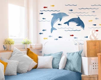 Dolphin Kit - Fabric Wall Decal - Sag Harbor - Mej Mej