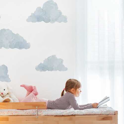 Floating Along Fabric Wall Decal Nursery Daydreams Etsy