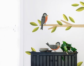 Robin - Fabric Wall Decal - Feather - Mej Mej