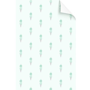 Ice Cream Cones - Mint - Wallpaper Tile - YUM - Mej Mej
