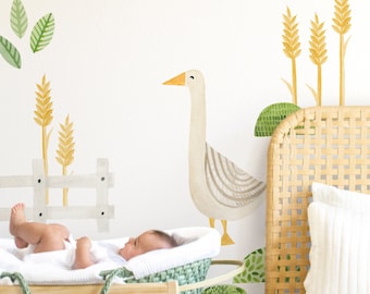 Goose - Fabric Wall Decal - Modern Farm - Mej Mej