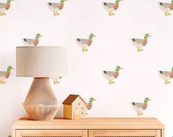 Mallard Duck Toss - Fabric Wall Decal - Modern Farm - Mej Mej