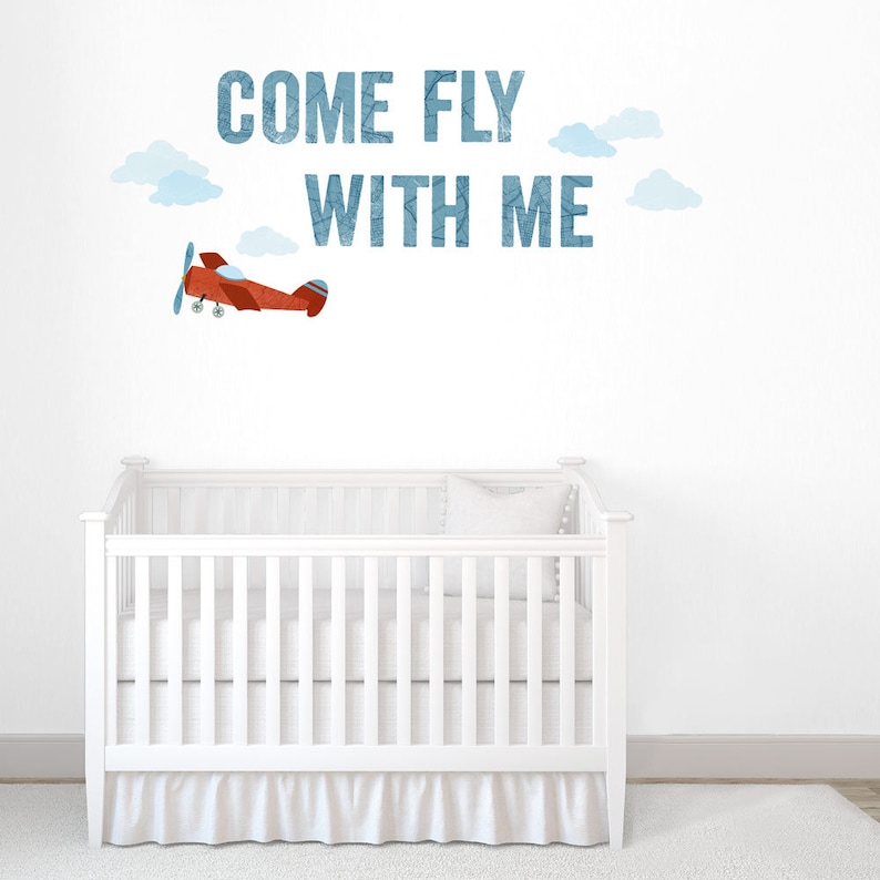 First Flight Fabric Wall Decal Mej Mej Come Fly With Me