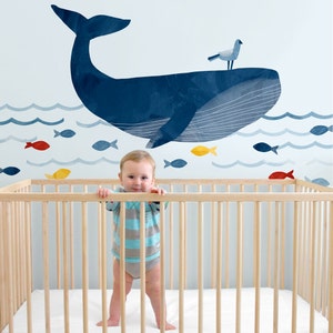 Warrick the Whale - Fabric Wall Decal - Sag Harbor - Mej Mej