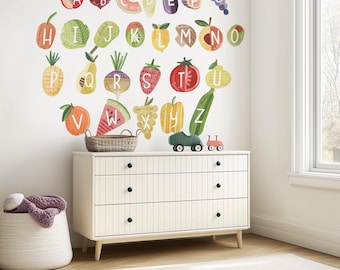 Farm Fresh Alphabet - Large - Peel-And-Stick Wall Decals - Mej Mej