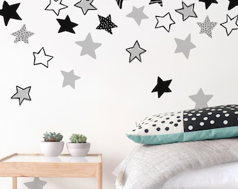Contrast Stars • Peel-and-Stick Wall Decals • Mej Mej
