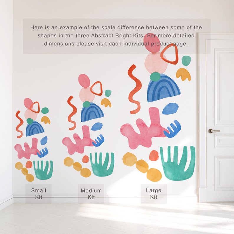 Abstract Shapes Fresh - Large Kit - Fabric Wall Decal - Mej Mej - Etsy