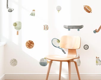 Sports Fan Kit - Small - Peel-and-Stick Wall Decals - Mej Mej