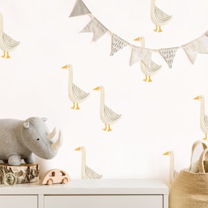 Goose Toss - Fabric Wall Decal - Modern Farm - Mej Mej