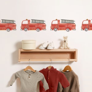 Fire Truck Toss Fabric Wall Decal Away We Go Mej Mej image 3