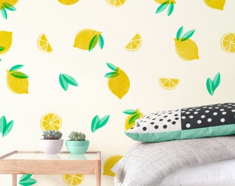 Lemons - Fabric Wall Decal - Yum - Mej Mej