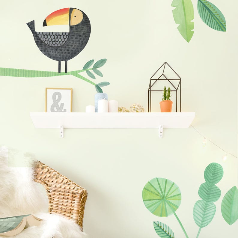 Toucan Fabric Wall Decal Modern Jungle Mej Mej image 3