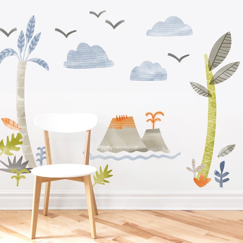 Dino Landscape Kit Fabric Wall Decal Dino Collection Mej Mej image 1