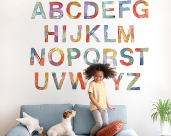 Paintbox Alphabet - Large - Peel-And-Stick Wall Decals - Mej Mej