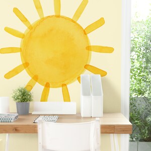 Extra Large Watercolor Sun Fabric Wall Decal Color Story Mej Mej image 6