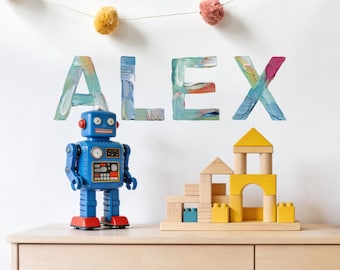 Paintbox Letters - Small - Peel-And-Stick Wall Decals - Mej Mej