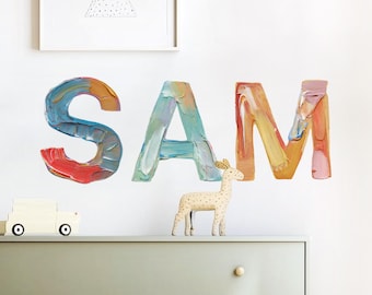 Paintbox Letters - Large - Peel-And-Stick Wall Decals - Mej Mej