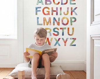 Paintbox Alphabet - Small - Peel-And-Stick Wall Decals - Mej Mej