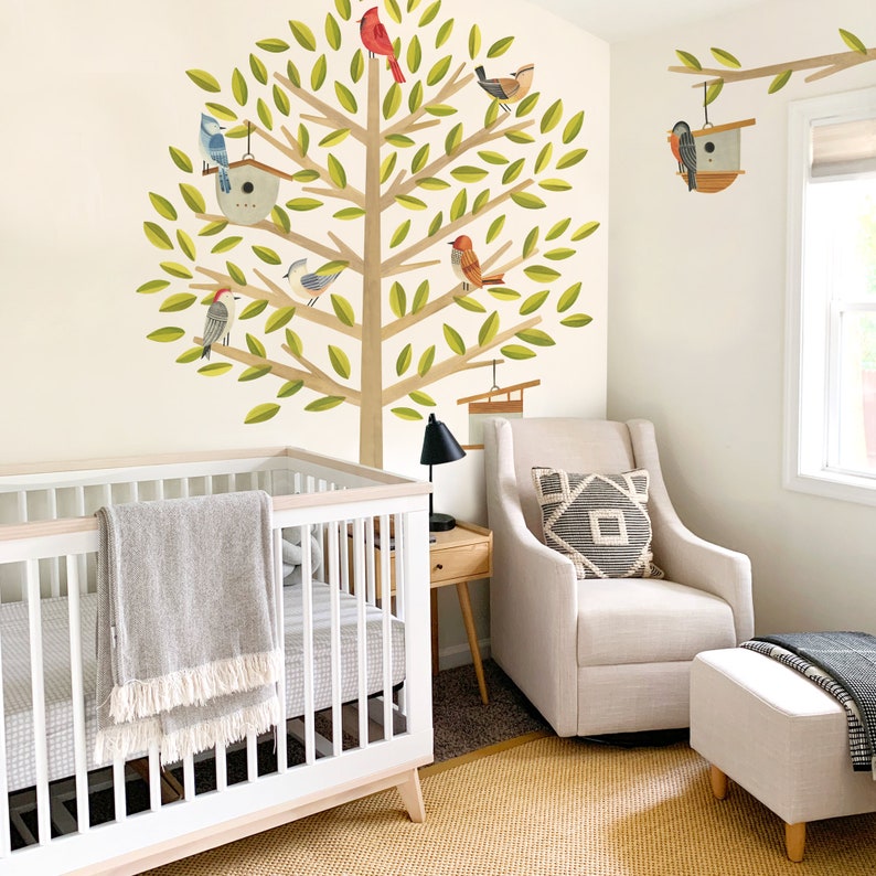 Feather Tree Kit Fabric Wall Decal Feather Mej Mej image 1