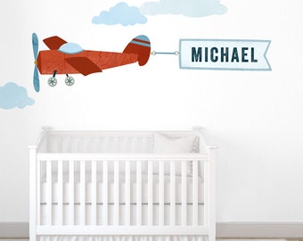 Personalized Proud Pilot - Fabric Wall Decal - First Flight - Mej Mej